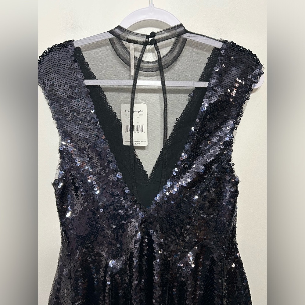 New! Free People Dance Til Dawn Sequin Mini Dress - Picture 6 of 14
